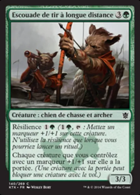 Escouade de tir à longue distance, carte Magic KTK 140 — extension Les Khans de Tarkir