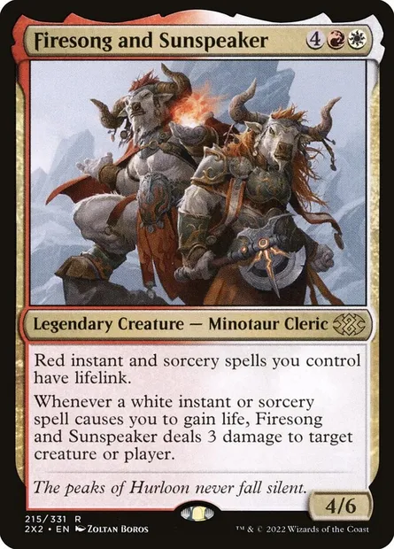 Firesong and Sunspeaker, Magic card 2X2 215 — Double Masters 2022 set