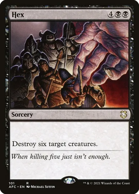 Hex, Magic card AFC 101 — Forgotten Realms Commander set