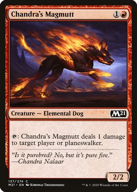 Chandra's Magmutt, Magic card M21 137 — Core Set 2021 set