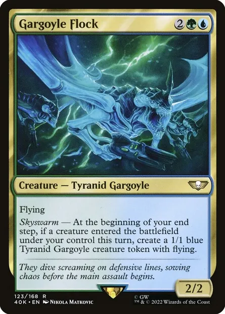 Gargoyle Flock, Magic card 40K 123 — Warhammer 40,000 Commander set