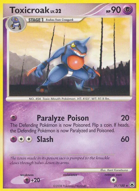 Coatox, carte Pokémon MD 31 — extension Aube Majestueuse