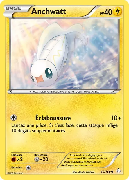 Anchwatt, carte Pokémon PRC 62 — extension Primo-Choc