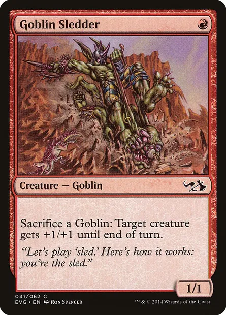 Goblin Sledder, Magic card EVG 41 — Duel Decks Anthology: Elves vs. Goblins set