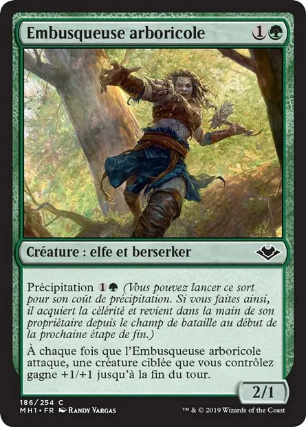 Embusqueuse arboricole, carte Magic MH1 186 — extension Horizons du Modern