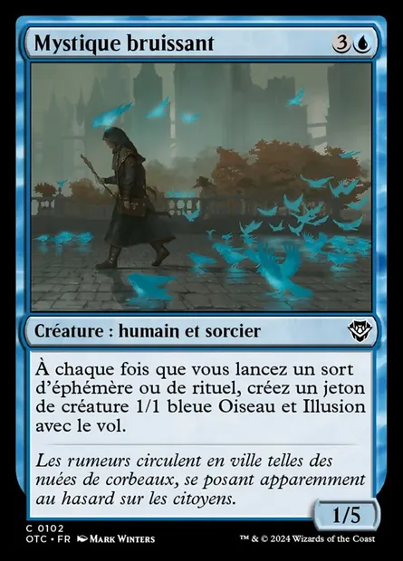 Mystique bruissant, carte Magic OTC 102 — extension Outlaws of Thunder Junction Commander