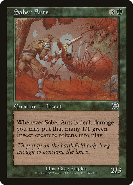 Saber Ants, Magic card MMQ 267 — Mercadian Masques set