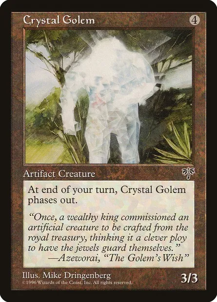 Crystal Golem, Magic card MIR 298 — Mirage set