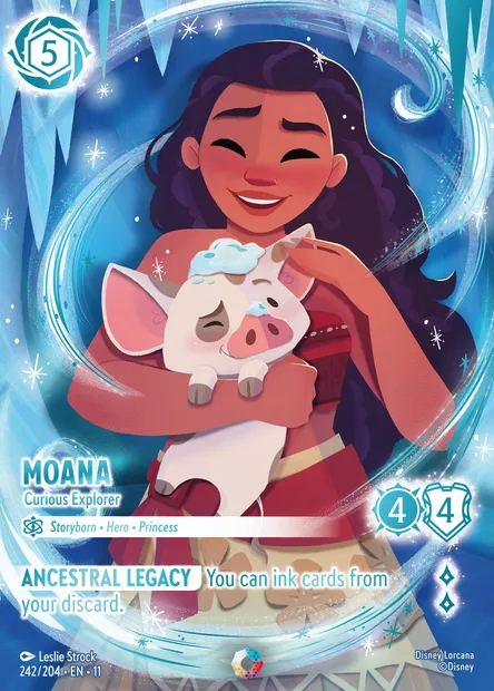 Moana - Curious Explorer, Disney Lorcana card CH11-242 — Winterspell set