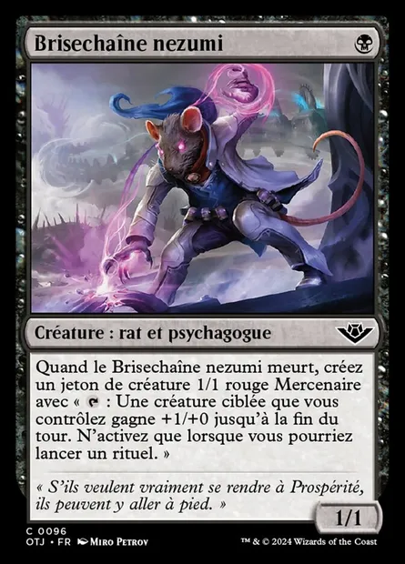 Brisechaîne nezumi, carte Magic OTJ 96 — extension Outlaws of Thunder Junction