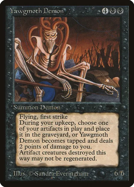 Yawgmoth Demon, Magic card ATQ 21 — Antiquities set