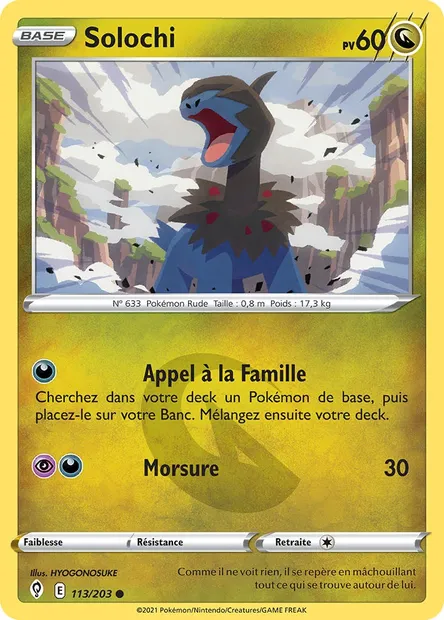 Solochi, carte Pokémon EVS 113 — extension Évolution Céleste
