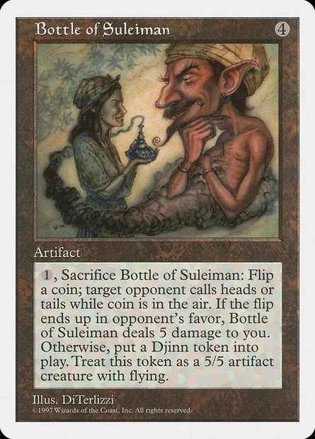 Bouteille de Salomon, carte Magic 5ED 354 — extension Cinquième Edition