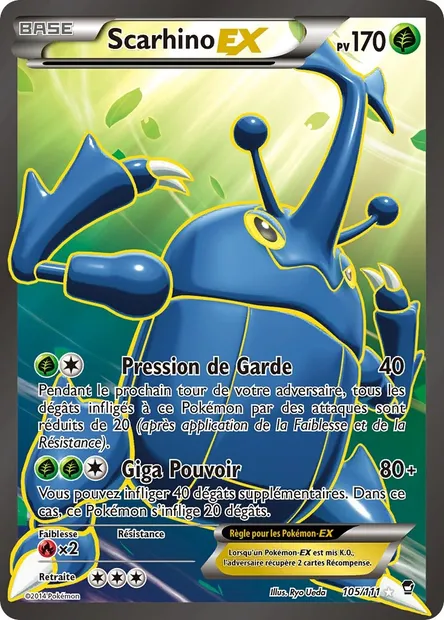 Scarhino EX, carte Pokémon FFI 105 — extension Poings Furieux