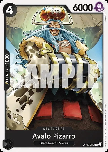 Avalo Pizarro, One Piece card OP09-082 — EMPERORS IN THE NEW WORLD set