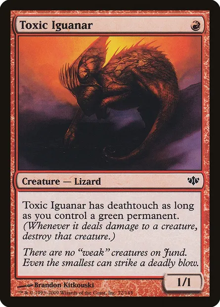 Toxic Iguanar, Magic card CON 72 — Conflux set