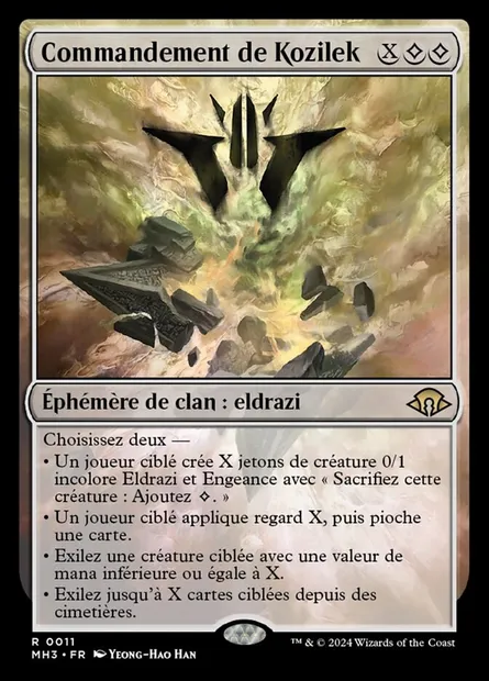 Commandement de Kozilek, carte Magic MH3 11 — extension Modern Horizons 3