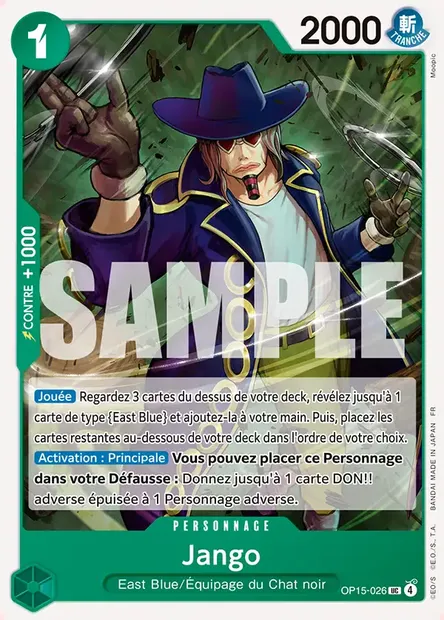 Jango, carte One Piece OP15-026 — extension AVENTURE SUR L'ÎLE DE DIEU