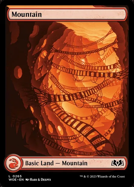 Mountain, Magic card WOE 265 — Wilds of Eldraine set