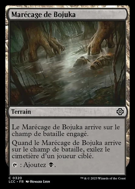 Marécage de Bojuka, carte Magic LCC 320 — extension The Lost Caverns of Ixalan Commander