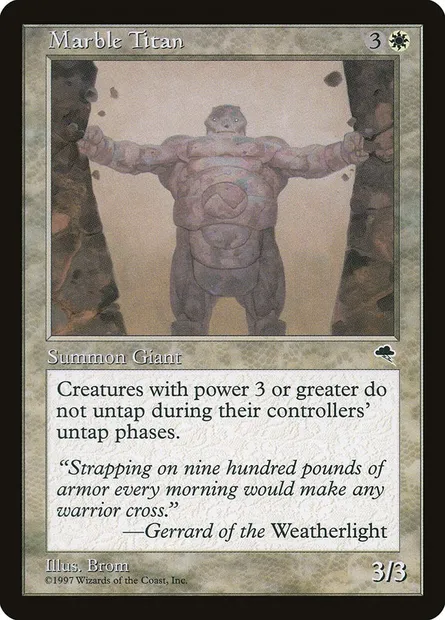 Marble Titan, Magic card TMP 28 — Tempest set