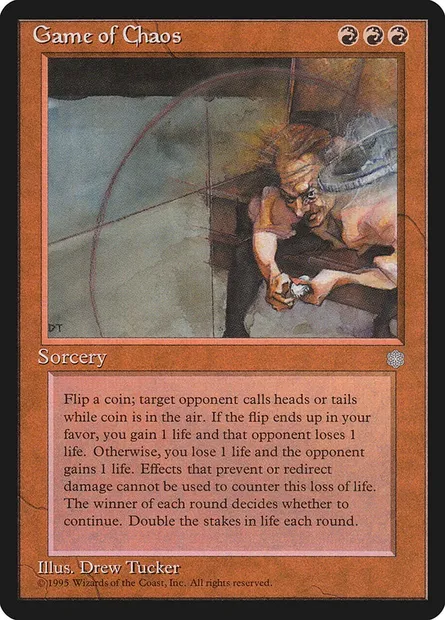 Jeu du chaos, carte Magic ICE 186 — extension Ere Glaciaire