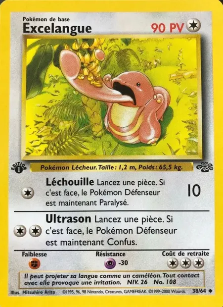 Excelangue, carte Pokémon JU 38 — extension Jungle