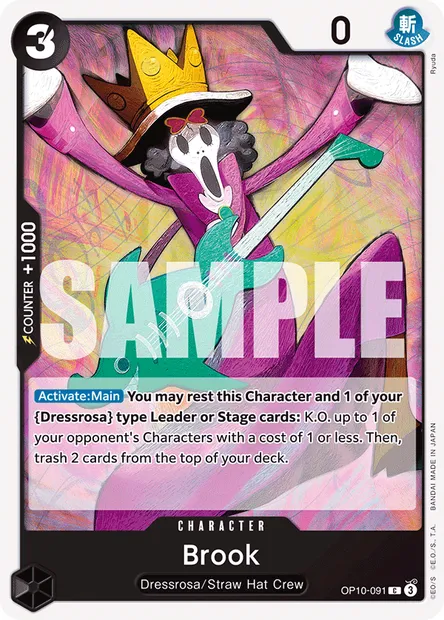 Brook, One Piece card OP10-091 — ROYAL BLOOD set