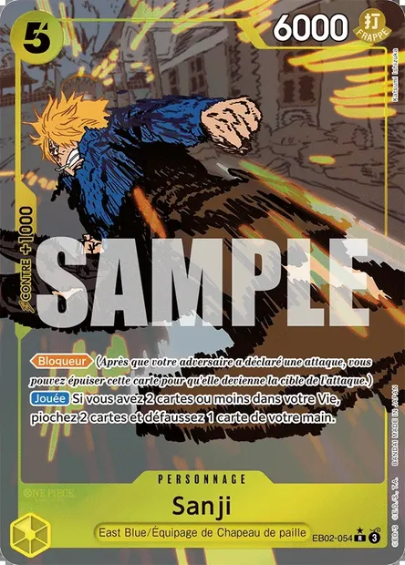 Sanji, carte One Piece EB02-054 — extension Anime 25th Collection