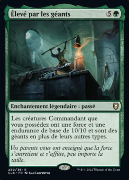 Élevé par les géants, carte Magic CLB 250 — extension Commander Légendes : la bataille de la Porte de Baldur
