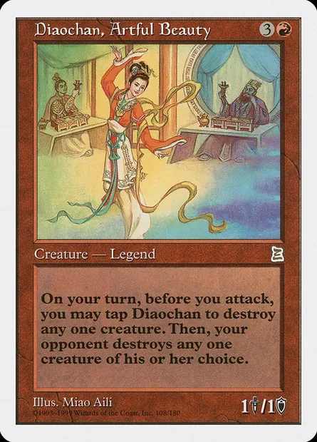 Diaochan, Artful Beauty, Magic card PTK 108 — Portal Three Kingdoms set