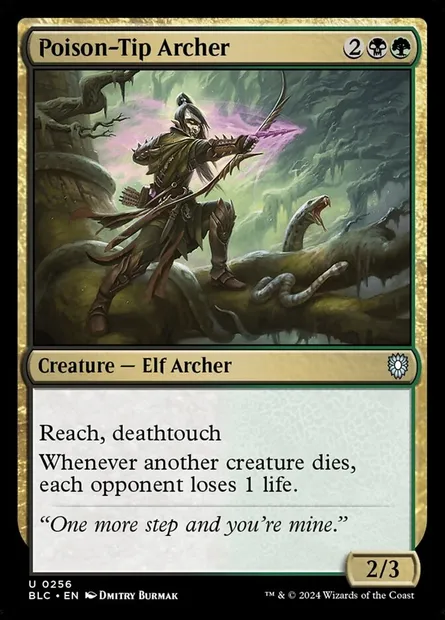 Poison-Tip Archer, Magic card BLC 256 — Bloomburrow Commander set