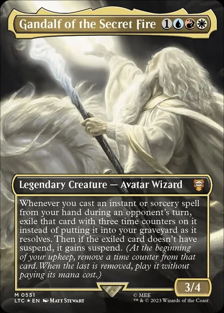 Gandalf of the Secret Fire, Magic card LTC 551 — Tales of Middle-earth Commander set