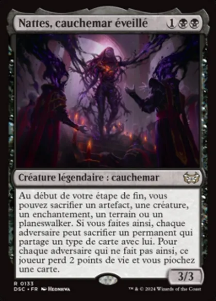 Nattes, cauchemar éveillé, carte Magic DSC 133 — extension Duskmourn: House of Horror Commander