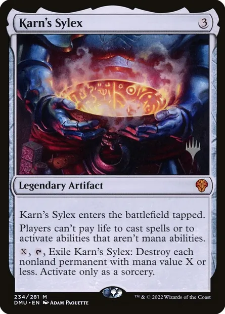 Karn's Sylex, Magic card PDMU 234p — Dominaria United Promos set