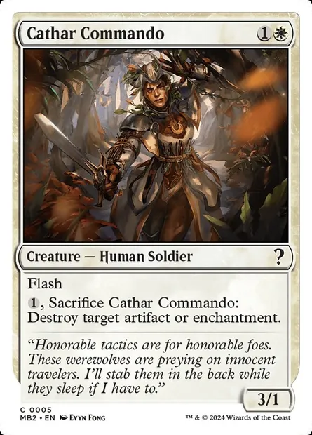 Commando cathare, carte Magic MB2 5 — extension Mystery Booster 2