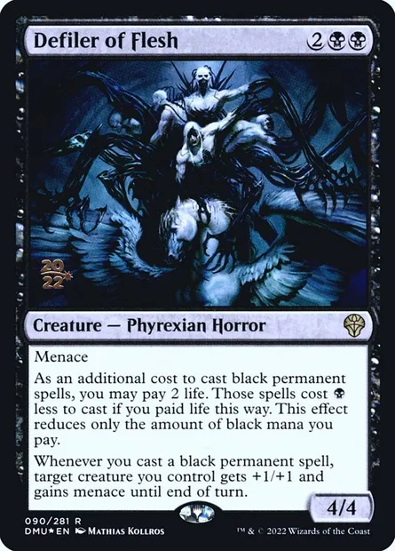 Contaminateur de la chair, carte Magic PDMU 90s — extension Dominaria United Promos
