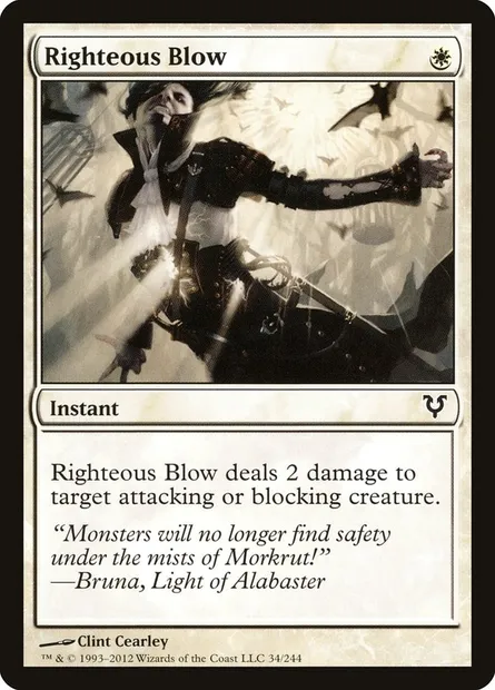 Righteous Blow, Magic card AVR 34 — Avacyn Restored set