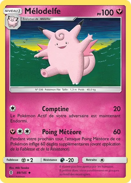 Mélodelfe, carte Pokémon GRI 89 — extension Gardiens Ascendants