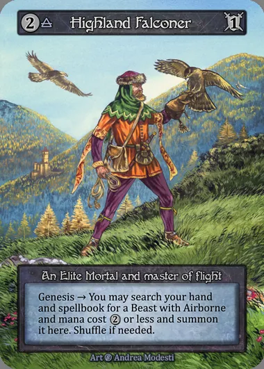 Highland Falconer, carte Sorcery BET 082 — extension Beta