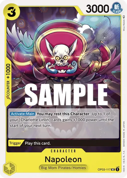 Napoleon, One Piece card OP03-117 — PILLARS OF STRENGTH set