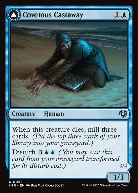 Covetous Castaway // Ghostly Castigator, Magic card INR 58 — Innistrad Remastered set