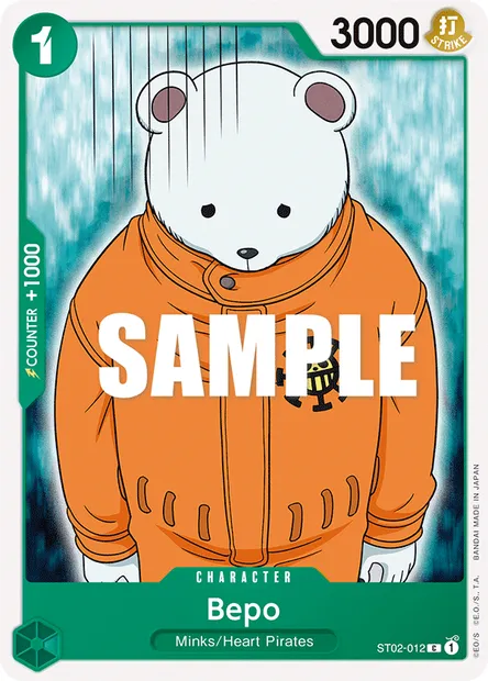 Bepo, One Piece card ST02-012 — Worst Generation set