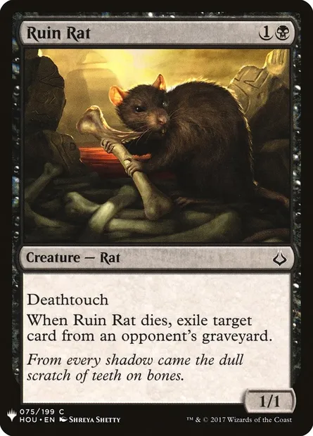 Ruin Rat, Magic card PLST HOU-75 — The List set