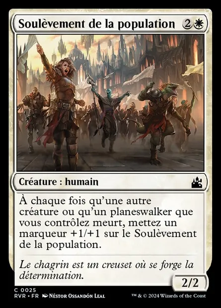 Soulèvement de la population, carte Magic RVR 25 — extension Ravnica Remastered