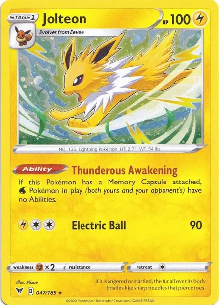 Voltali, carte Pokémon TDX 047-3 — extension Theme Deck & Blisters Exclusives