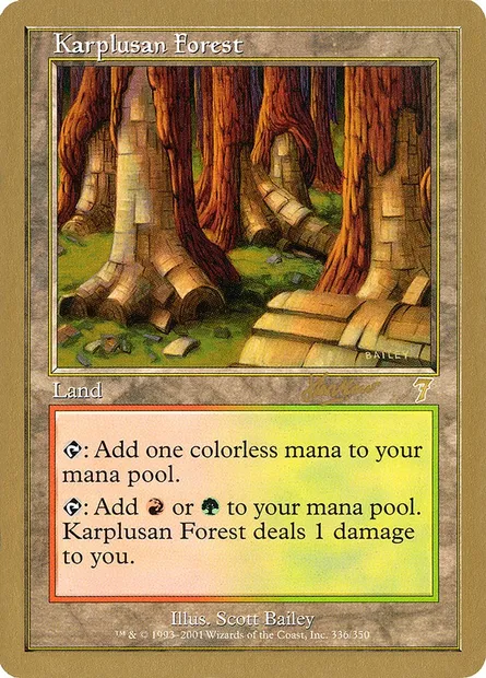 Forêt de Karpluse, carte Magic WC02 shh336 — extension World Championship Decks 2002