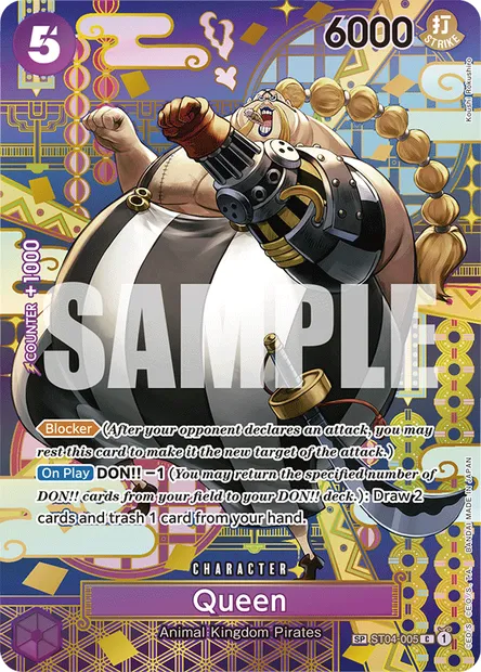Queen, One Piece card ST04-005 — Animal Kingdom Pirates set