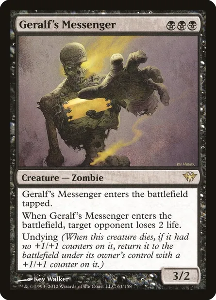 Geralf's Messenger, Magic card DKA 63 — Dark Ascension set