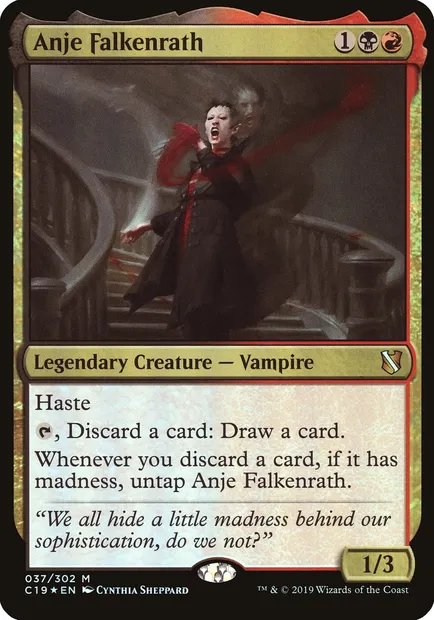 Anje Falkenrath, carte Magic OC19 37 — extension Commander 2019 Oversized